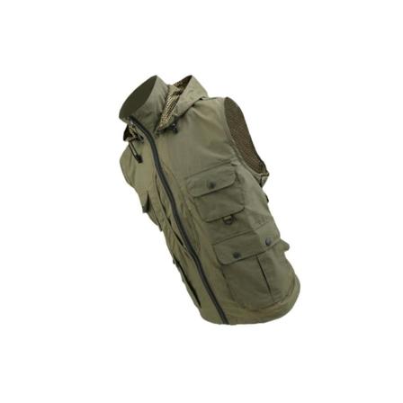 Väst med flera fickor Causal Resefotografi Avtagbar Green XL