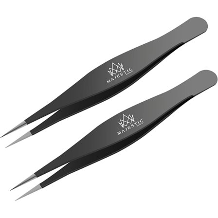 Brede grep pinsett rustfritt stål svart