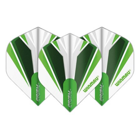 Winmau Prism Alpha Weiße & Grüne Dart Flights | Winmau.com