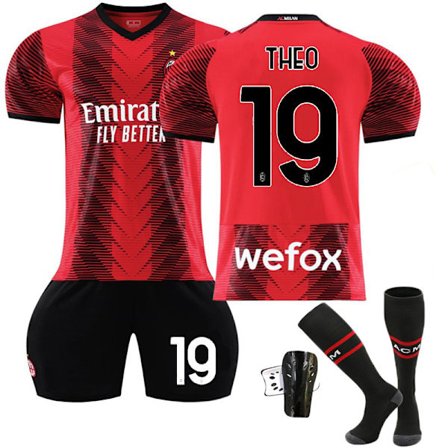 Ny sæson 2023-24 AC Milan Hjemme nr. 9 Giroud 10 Leo 11 Ibrahimovic 19 Special Olympics Fodboldtrøje Sportstøj