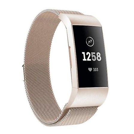 För Fitbit Charger 3 Metal Magnetic Metal Watch Band