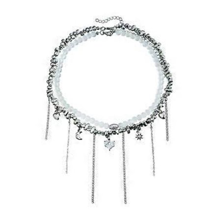 Fashionabel Zirkonia Hjärthänge Halsband med Tofsar Elegant Halskedja Perfekt för Presenter och Speciella Tillfällen