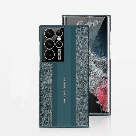 Ekte Skinnveske Kompatibel Med Samsung Galaxy S23 Ultra/s23 Plus/s23, Med Kamerabeskyttelse