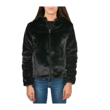 Ciesse Piumini Faux Fur & Shearling Jakke Sort, Dame