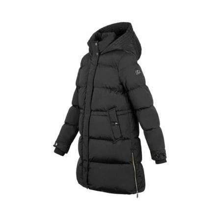 Woolrich, Logo-Patch Down Coat Zwart, Dames, Maat:S