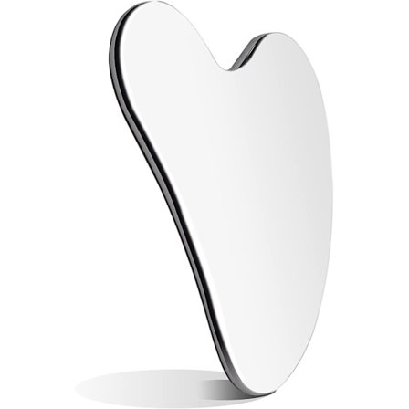 Metal Gua Sha-værktøj: Gua Sha til ansigt og krop, rustfrit stål, med rejsetaske