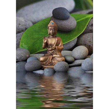 30x40cm 5D DIY Diamantmålning Full, Buddha Staty Serie#L, DIY Diamant Strass