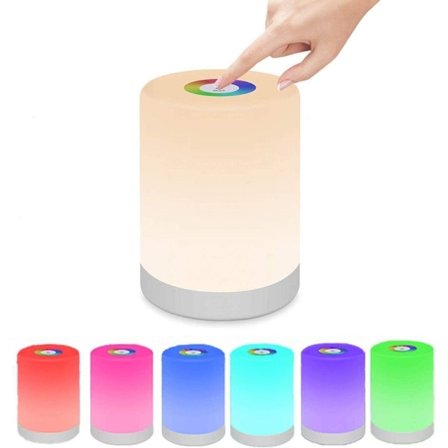 LED-nattbordslampe berøringsdimmer, Sayapeiy LED-nattlys USB-oppladbar LED KLB