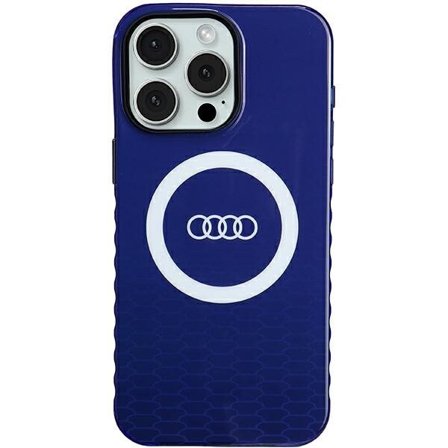 Audi IML Big Logo MagSafe kotelo iPhone 15 Pro Maxille - sininen