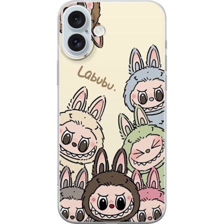 Kompatibelt Mobildeksel til Apple Apple iPhone 16 Plus Monster kanindukke med blomsterkrans vinylfigur