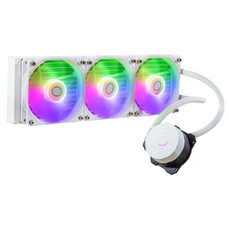 Cooler Master MasterLiquid 360L Core ARGB - White Edition - væskekjølesystem for prosessor