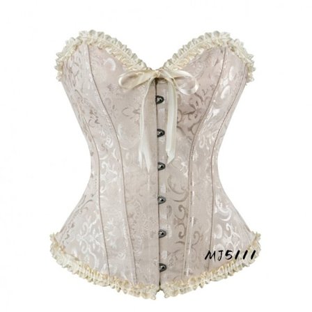 Europeisk Palass Bustier Bryllupskjole med Korsettblonder MJ51 Aprikos[ZHE] apricot_qcx