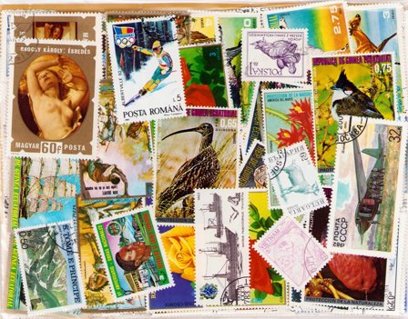 Hele verden - Storformat 960 forskellige stemplede frimærker