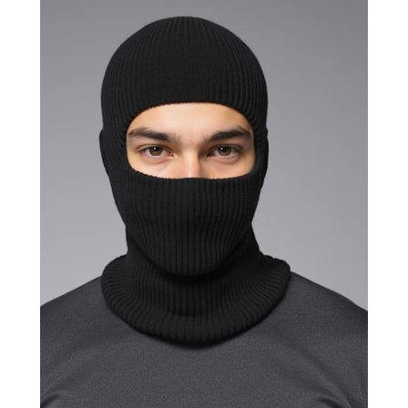 Rød røverlue – Strikket balaklava med holdning