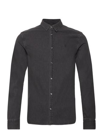 Gleason Ls Shirt Shirts Denim Shirts Svart AllSaints*Betinget Tilbud