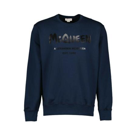 Alexander McQueen, Sweatshirts Niebieski, Mężczyzna, Rozmiar: L