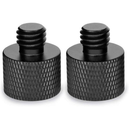 Mikrofonstativadapter 5/8 hun til 3/8 han adaptergevind til mikrofonstativer 2-pak
