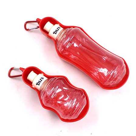 500 ml:n kannettava koiran vesiautomaatti, matkavesipullo, jossa koukku