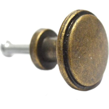 8 st bronsknoppar antika runda lådhandtag vintage handtag enkelhåls dekorativ hårdvara för möbler skåp byrå medelstorlek (dia: