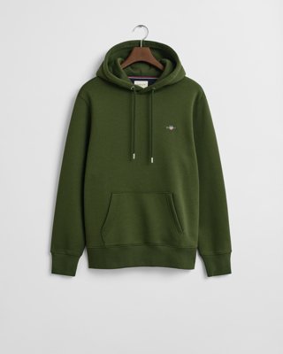 GANT - Hettegenser med liten logo til herre country green