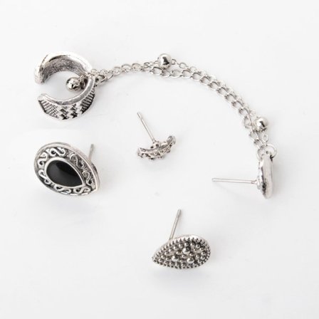 4-pack bohemiska retro-kronformade vattendroppskedjor