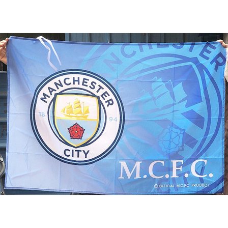 Fodboldfans flag Real Madrid Liverpool AC Milan fans flag 1m flag flag bar dekoration flag (Man City)
