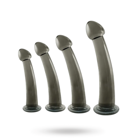 Black Axinite 4 in 1 Anal Plug Kit Set - Vuxen.se - Analleksaker i set, butt plug trainer, anal kit