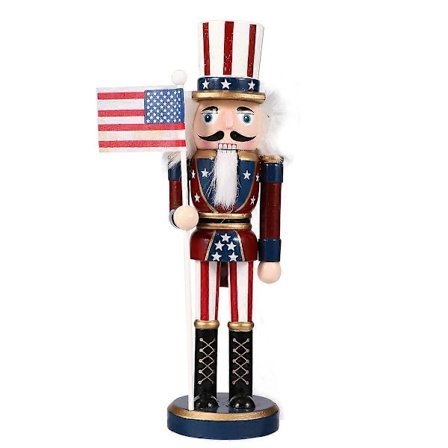 1 stk. Klassisk Træ Valnød Soldat Nøddeknækker Dukke Soldat Legetøj Skrivebord