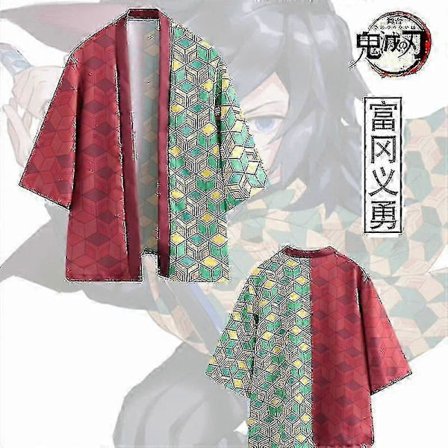 Anime Kimono Haori Yukata Cosplay Kappa Kompatibel med Demon Slayer Fans