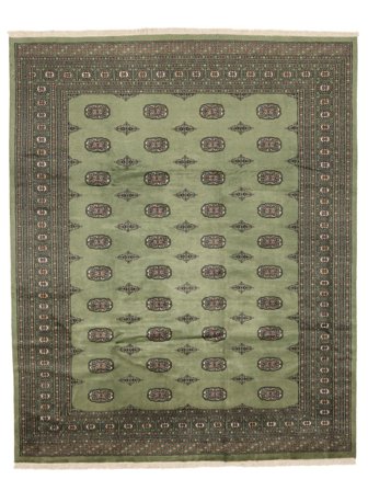 Tappeto Orientale Pakistan Bukara 2Ply 249X308 Verde Scuro/Verde (Lana, Pakistan)