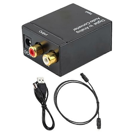 Audio Converter Professional -kohinanvaimennus, kannettava digitaali-analogiseksi optinen kuitu Toslink koaksiaalisignaali RCA R/L -audiodekooderi 