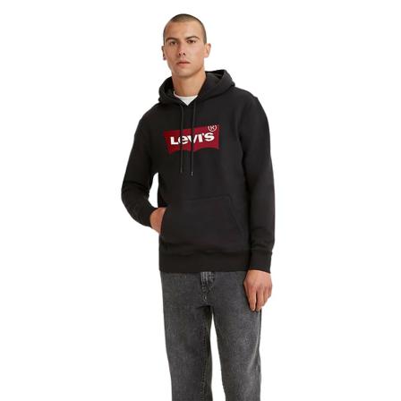 Levi's, Hoodie 5400898328159 Zwart, Heren, Maat:XL