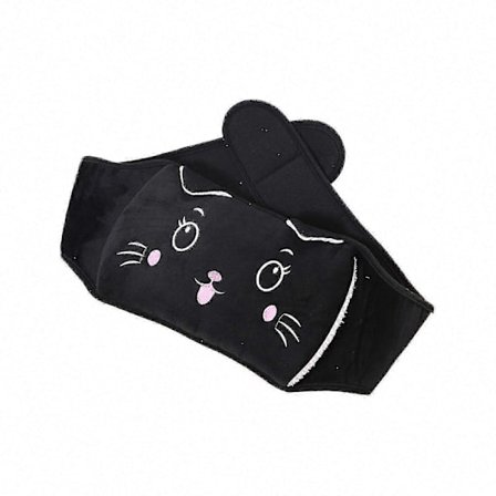 Grått plysj midjedekke for vintervarme - Varmtvannsbag ikke inkludert