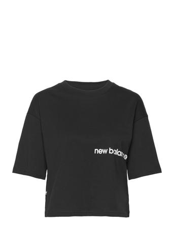 Nb Essentials Graphic Tee T-shirt Top Sort New Balance