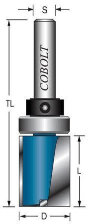 Cobolt 207-925 Fræserjern med styrelejer, Maskintilbehør & forbrugsvarer