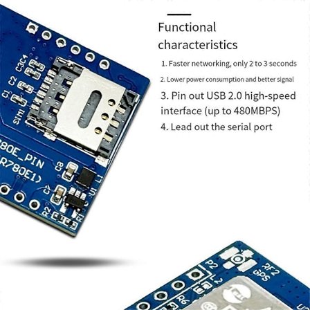 4G Modul Luat Air780E Full Netcom Modul Mini IoT Seriell Kommunikasjon Dataoverføring DTU Multifunksjonsmodul