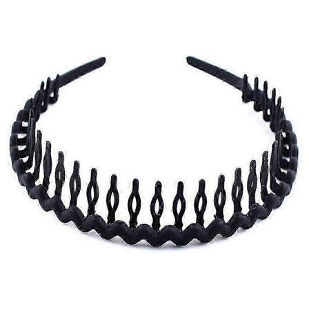 Muoti Miesten Naisten Hiuspanta Aaltoileva Hiuspanta Kasvojen Pesu Liukumaton Hiusvanne Unisex Musta Metallinen Pääpanta HiusasusteetA SZRH A-M