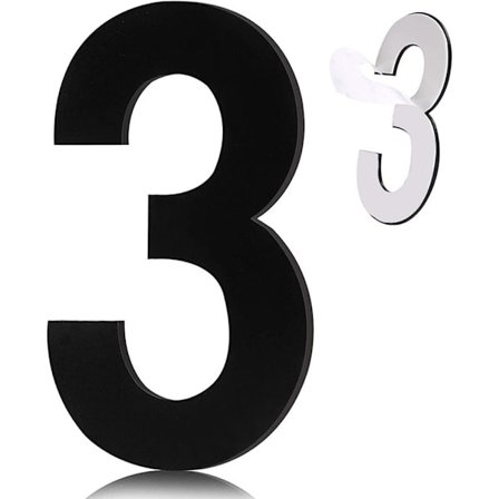 5" flytande husnummer Moderna husnummer 3 3