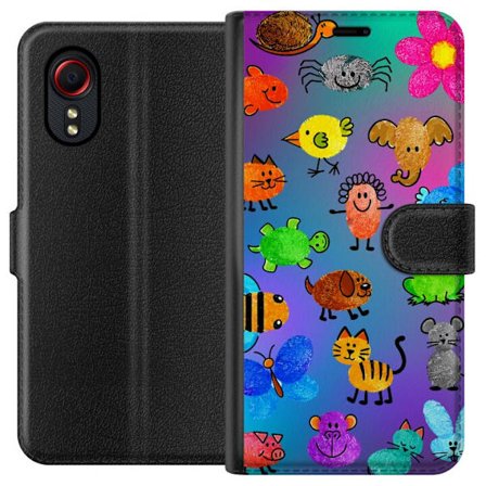 Yhteensopiva Lompakkokotelo Samsung Galaxy Xcover 5 Little Scribble Friends
