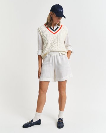 GANT Damen Relaxed Fit Leinenmix Pull-On Shorts (46)