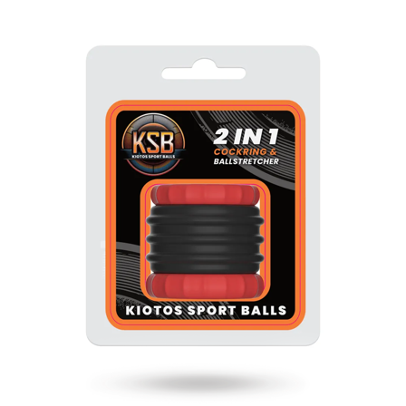 KSB 2in1 Silicone Cockring & Stretcher Black - Vuxen.se - Penisringar