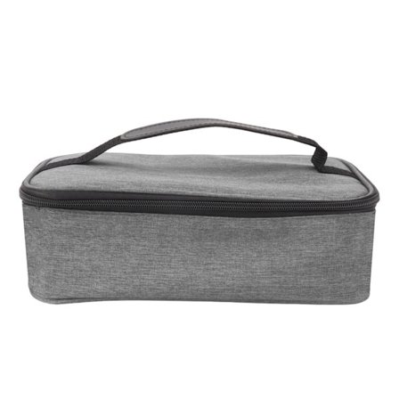 Lunch Bag 3.2L Stor Kapacitet Läckagesäker Oxford Tyg Bärbar Handtag Isolerad Lunch Bag för Kontor Skola Utflykt Grå