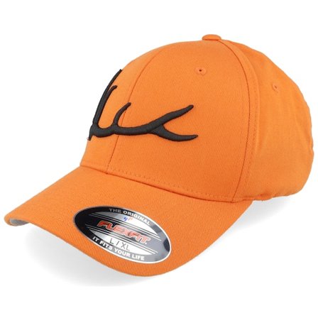 Hunter - Orange flexfit Keps - Elk Antler 3D Orange Flexfit @ Hatstore