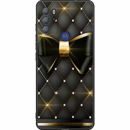 Motorola Moto G60s Svart Skal Gyllene Rosett