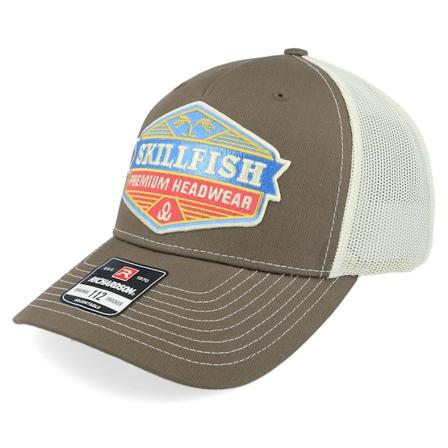 Skillfish - Braun trucker Cap - Crimsonwave Logo 112fp Split Chocolate Chip/Birch Trucker @ Hatstore