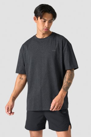 ICANIWILL - Everyday Relaxed T-shirt Men Grey Melange - Heren - sportkleding van ICIW