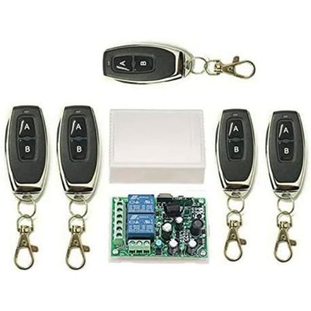 5 x 2CH 433MHZ Kanal Fjernkontroll/Trådløs Fjernbryter + 1x Mottaker, For Windows, Innganger, Garasjeporter, Alarmsystemer
