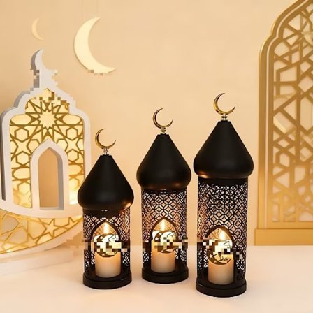 Eid Mubarak Eid al Fitr Ramadan Kareen Hængende Jern Lanterne Vedhæng