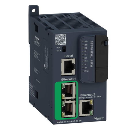 Schneider Electric TM251MESE Styreenhet 24 VDC, 50 A, Elfordeling & strømforsyning