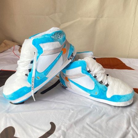 Aj Bomuldstøfler, vinter indendørs udendørs hjemmesko Y Con spænde blå Udendørs (36-44)